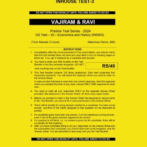 VAJIRAM AND RAVI 2024 INHOUSE PRELIMS TEST-3 {ECONOMY AND HISTORY} 2024 FINAL {5503} ENGLISH {BLACK AND WHITE}