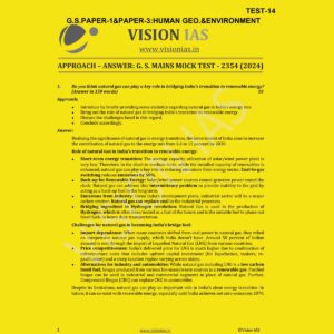 VISIONIAS 2024 TEST-14 (2354) 2024 FINAL {MODEL ANSWERS} ENGLISH {BLACK AND WHITE}