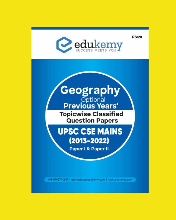 EDUKEY GEOGRAPHY OPTIONAL PYQ QUESTION 2013-2023 FINAL ENGLISH {BLACK AND WHITE}