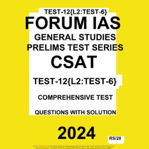 FORUMIAS 2024 TEST-12 L2 CSAT TEST-6 2024 FINAL COPREHENSIVE TEST ENGLISH {BLACK AND WHITE}