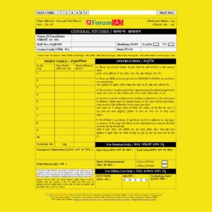 FORUMIAS MGP 2024 COHART-7 QUESTION CUM ANSWER BOOKLETS HALF LENGTH TEST-19 QCA BOOKLET FINAL ENGLISH & HINDI {BLACK AND WHITE}