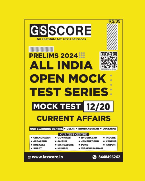 GS SCORE 2024 ALL INDIA MOCK TEST-12 2024 FINAL ENGLISH {BLACK AND WHITE}