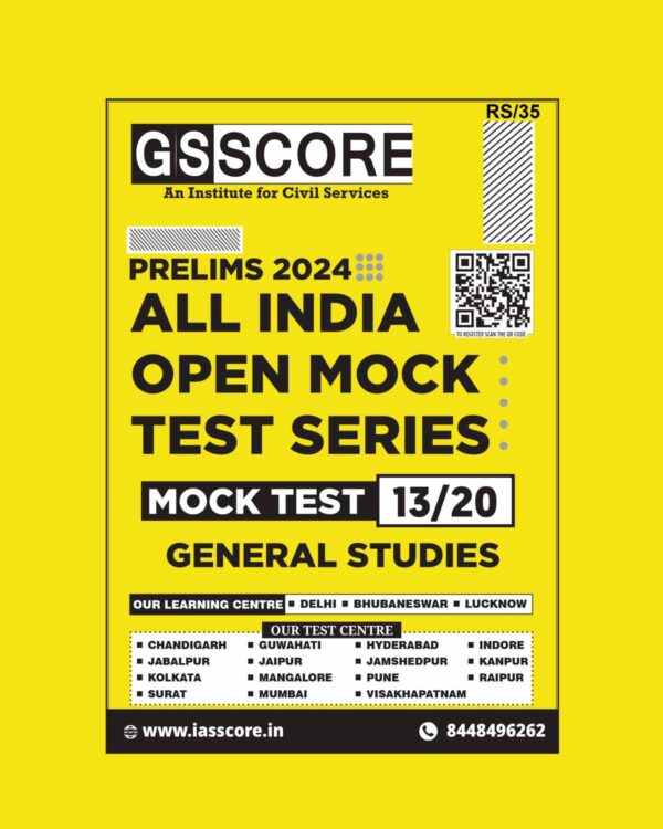 GS SCORE 2024 ALL INDIA MOCK TEST-13 2024 FINAL ENGLISH {BLACK AND WHITE}