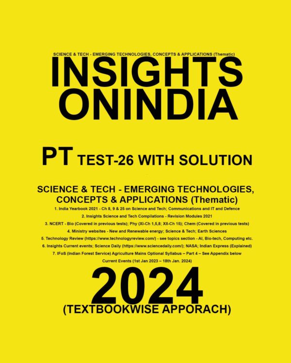 INSIGHTSONINDIA 2024 TEXTBOOKWISE PT TEST 26 FINAL ENGLISH {BLACK AND WHITE}