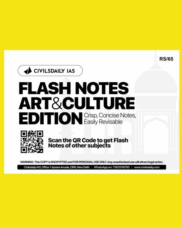 CIVILS DAILY 2024 FLASH NOTES ART AND CULTURE 2024 FINAL {ENGLISH} {BLACK AND WHITE}