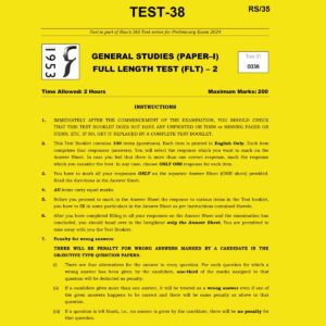 RAUS IAS 2024 TEST-38 2024-FULL LENGTH TEST-2 FINAL {ENGLISH} {BLACK AND WHITE}