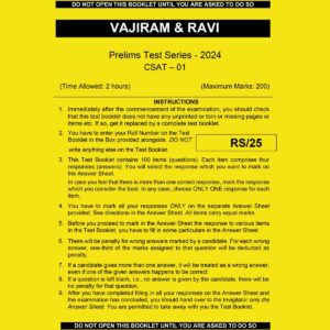VAJIRAM & RAVI 2024 CSAT TEST-1 2024 FINAL {ENGLISH} {BLACK AND WHITE}