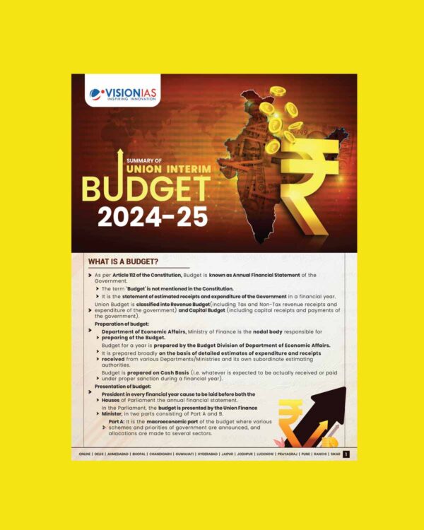 VisionIAS Union Budget February 2024 Summary of Union Interim Budget 2024-25 ENGLISH {BLACK AND WHITE}