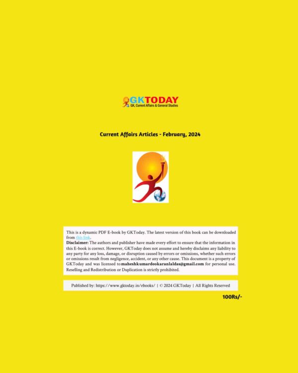 GK TODAY- CURRENT AFFIARS February-2024 FINAL {ENGLISH} {BLACK AND WHITE}