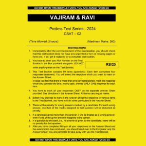 VAJIRAM & RAVI 2024 CSAT TEST-2 2024 FINAL {ENGLISH} {BLACK AND WHITE}
