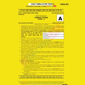 FORUM IAS 2024 CSAT SIMULATOR TEST-2  TO TEST-8 2024 FINAL {ENGLISH} {BLACK AND WHITE} GROUPED