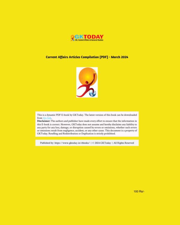 GKTODAY CURRENT AFFAIRS MARCH 2024 FINAL {ENGLISH} {BLACK AND WHITE}