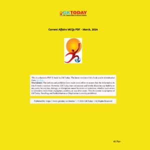 GKTODAY CURRENT AFFAIRS MCQ MARCH 2024 FINAL {ENGLISH} {BLACK AND WHITE}