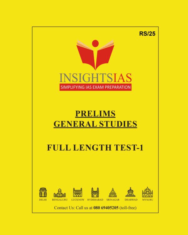 INSIGHTS IAS INSIGHTSONINDIA 2024 SUBJECTWISE FULL LENGTH TEST-1 2024 FINAL {ENGLISH} {BLACK AND WHITE}