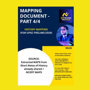 NEELESH KUMAR SINGH RANK 442 CSE 2024 HISTORY MAPPING SHORT NOTES 2024 FINAL TOPPERS NOTES {ENGLISH} {BLACK AND WHITE}