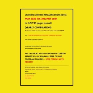 NEELESH KUMAR SINGH RANK 442 CSE 2024 SHORT NOTES MAY 2023-JANUARY 2024 FINAL TOPPERS NOTES {ENGLISH} {BLACK AND WHITE}