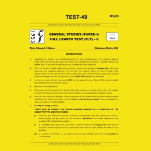 RAU'S IAS 2024 TEST-49 2024-FULL LENGTH TEST-6 FINAL {ENGLISH} {BLACK AND WHITE}