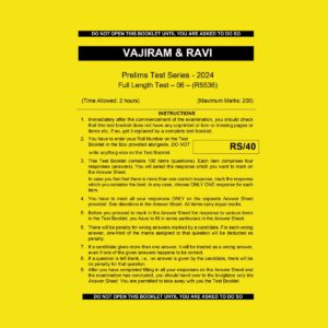 VAJIRAM & RAVI-2024 FULL TEST-6 2024 FINAL {ENGLISH} {BLACK AND WHITE}