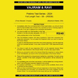 VAJIRAM & RAVI 2024 FULL TEST-8 2024 FINAL {FULL TEST} {ENGLISH} {BLACK AND WHITE}