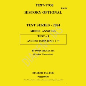 DIADEMY IAS 2024 MODEL ANSWER TEST-1TO8 2024 FINAL {ENGLISH} {BLACK AND WHITE}