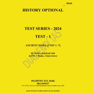 DIADEMY IAS 2024 QCA BOOKLET TEST-1 2024 FINAL {ENGLISH} {BLACK AND WHITE}