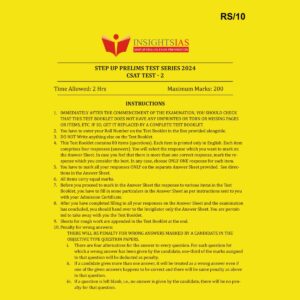 INSIGHTSONINDIA 2024 STETUP CSAT TEST-2 2024 FINAL (ENGLISH) {BLACK AND WHITE}