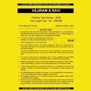 VAJIRAM& RAVI 2024 FULL TEST-9 2024 FINAL {ENGLISH} {BLACK AND WHITE}