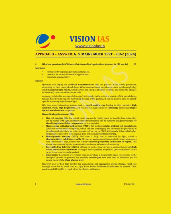 VISIONIAS 2024 MODEL ANSWERS TEST-22 (2362) 2024 MODEL ANSWERS FINAL {ENGLISH} {BLACK AND WHITE}