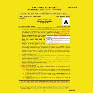 FORUM IAS 2024 CSAT SIMULATOR TEST-7 2024 FINAL {ENGLISH} {BLACK AND WHITE}