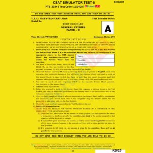 FORUM IAS 2024 CSAT SIMULATOR TEST-8 2024 FINAL {ENGLISH} {BLACK AND WHITE}