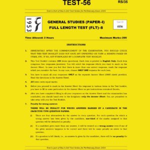 RAU'S IAS 2024 TEST-56 2024-FULL LENGTH TEST-8 FINAL {ENGLISH} {BLACK AND WHITE}