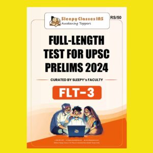 SLEEPY CLASES 2024 FULL TEST-3 2024 FINAL {ENGLISH} {BLACK AND WHITE}