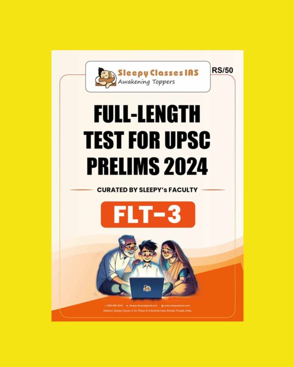SLEEPY CLASES 2024 FULL TEST-3 2024 FINAL {ENGLISH} {BLACK AND WHITE}
