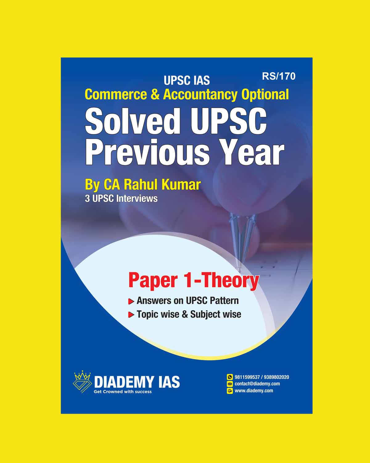 Diademyias 2024 Paper 1 Theory PYQ Solution Commerce optional final