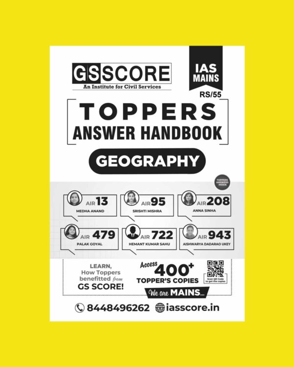 GS SCORE 2024 TOPPERS ANSWER HANDBOOK GEOGRAPHY 2023 FINAL {ENGLISH} {BLACK AND WHITE}