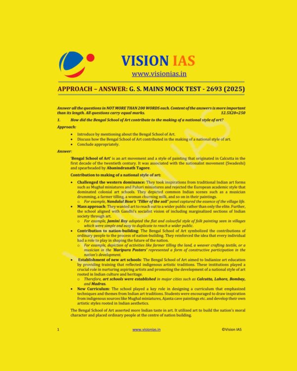 VISION IAS 2025 MODEL ANSWERS TEST-3 2693 MODEL ANSWER 2025 FINAL (ENGLISH) {BLACK AND WHITE}