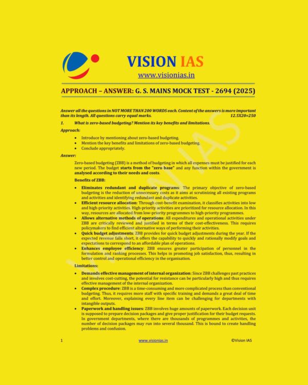 VISION IAS 2025 MODEL ANSWERS TEST-4 2694 MODEL ANSWER 2025 FINAL (ENGLISH) {BLACK AND WHITE}