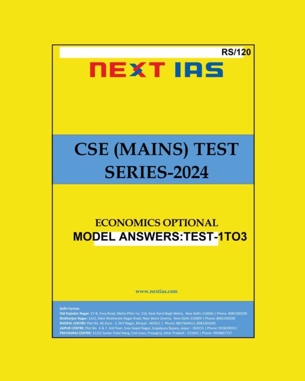 NEXT IAS 2024 TEST-1 TO 3 2024 FINAL ECONOMICS (ENGLISH) {BLACK AND WHITE}