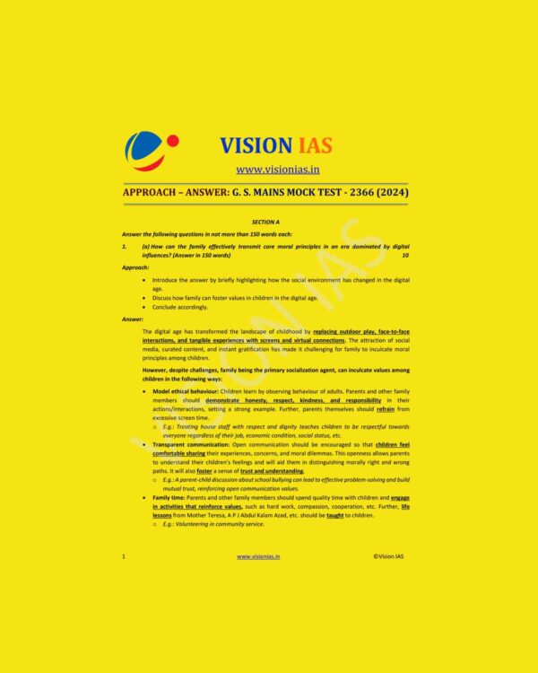 VISION IAS 2024 TEST-26 (2366) 2024 FINAL (MODEL ANSWERS) (ENGLISH) {BLACK AND WHITE}