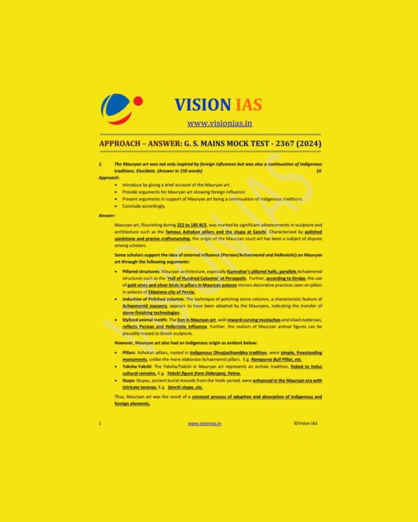 VISION IAS 2024 TEST-27 2024 FINAL(MODEL ANSWERS) (ENGLISH) {BLACK AND WHITE}