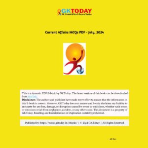 GKTODAY Current-Affairs MCQ 2024 JULY final (ENGLISH) {BLACK AND WHITE)