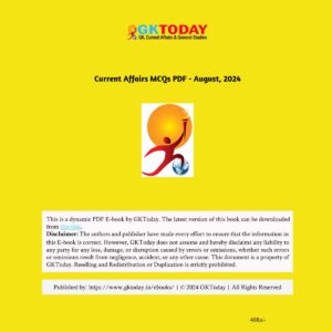 GKTODAY Current Affairs-MCQ August-2024 FINAL (ENGLISH) {BLACK AND WHITE}