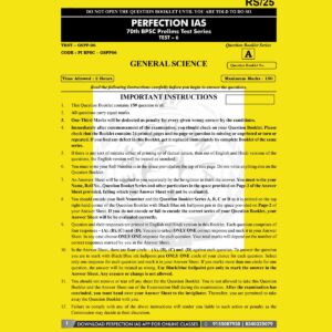 PERFECTION IAS 70TH BPSC TEST-6 2024 FINAL (GENERAL SCIENCE) (ENGLISH & HINDI) {BLACK AND WHITE}