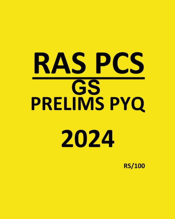 RAS PCS GS PRELIMS PYQ 2024 FINAL (ENGLISH) {BLACK AND WHITE}