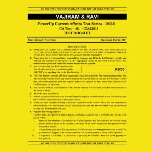 VAJIRAM & RAVI 2025 CURRENT AFFAIRS TEST-1 (CA-2251) 2025 FINAL (ENGLISH) {BLACK AND WHITE}
