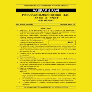 VAJIRAM & RAVI 2025 CURRENT AFFAIRS TEST-2 (CA-2252) 2025 FINAL (ENGLISH) {BLACK AND WHITE}