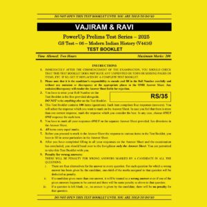 VAJIRAM & RAVI 2025 TEST-6 (MODERN INIDAN HISTORY) (V4416)2025 FINAL (ENGLISH) {BLACK AND WHITE}