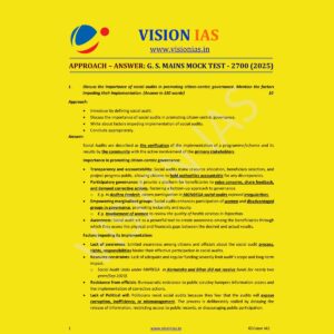VISION IAS 2025 TEST-10 2700 MODEL ANSWER 2025 FINAL (ENGLISH) {BLACK AND WHITE}