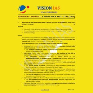 VISION IAS 2025 TEST-11 2701 MODEL ANSWER 2025 FINAL (ENGLISH) {BLACK AND WHITE}