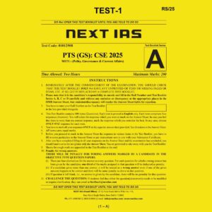 NEXTIAS 2025 TEST-1 2025 FINAL (ENGLISH) {BLACK AND WHITE}